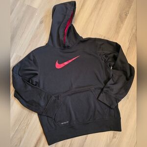 Nike Black Hoodie with Red Swoosh
